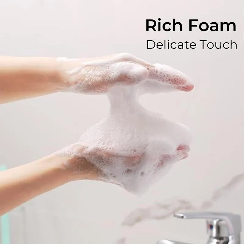 10 Counts Foaming Mesh Bags, Large Foaming, Exfoliating Face Cleansing Net for Luxurious Bath & Shower Experience, Includes White Drawstring Pouch for Easy Storage