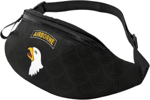 101st Airborne Division Crossbody waist bag, fashionable waist bag for teenagers, suitable for traveling, running, hiking