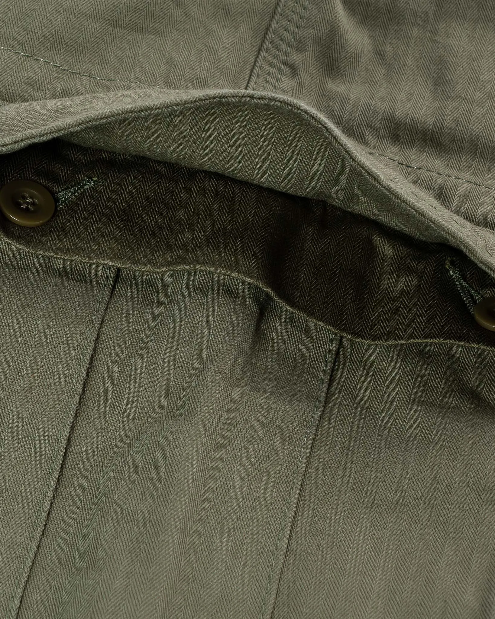 11oz Herringbone Cargo - Olive Drab Green