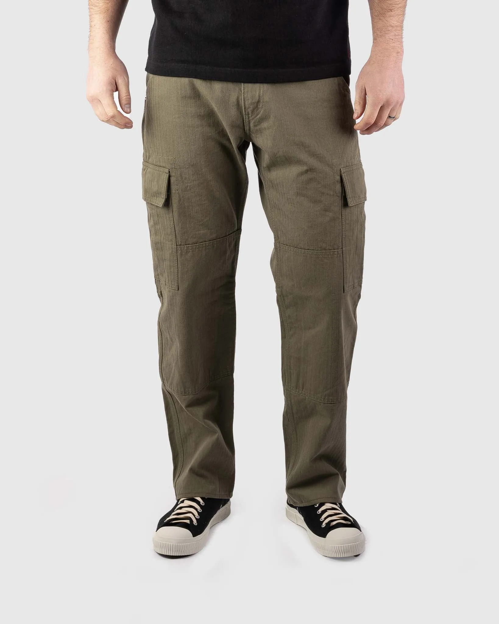 11oz Herringbone Cargo - Olive Drab Green