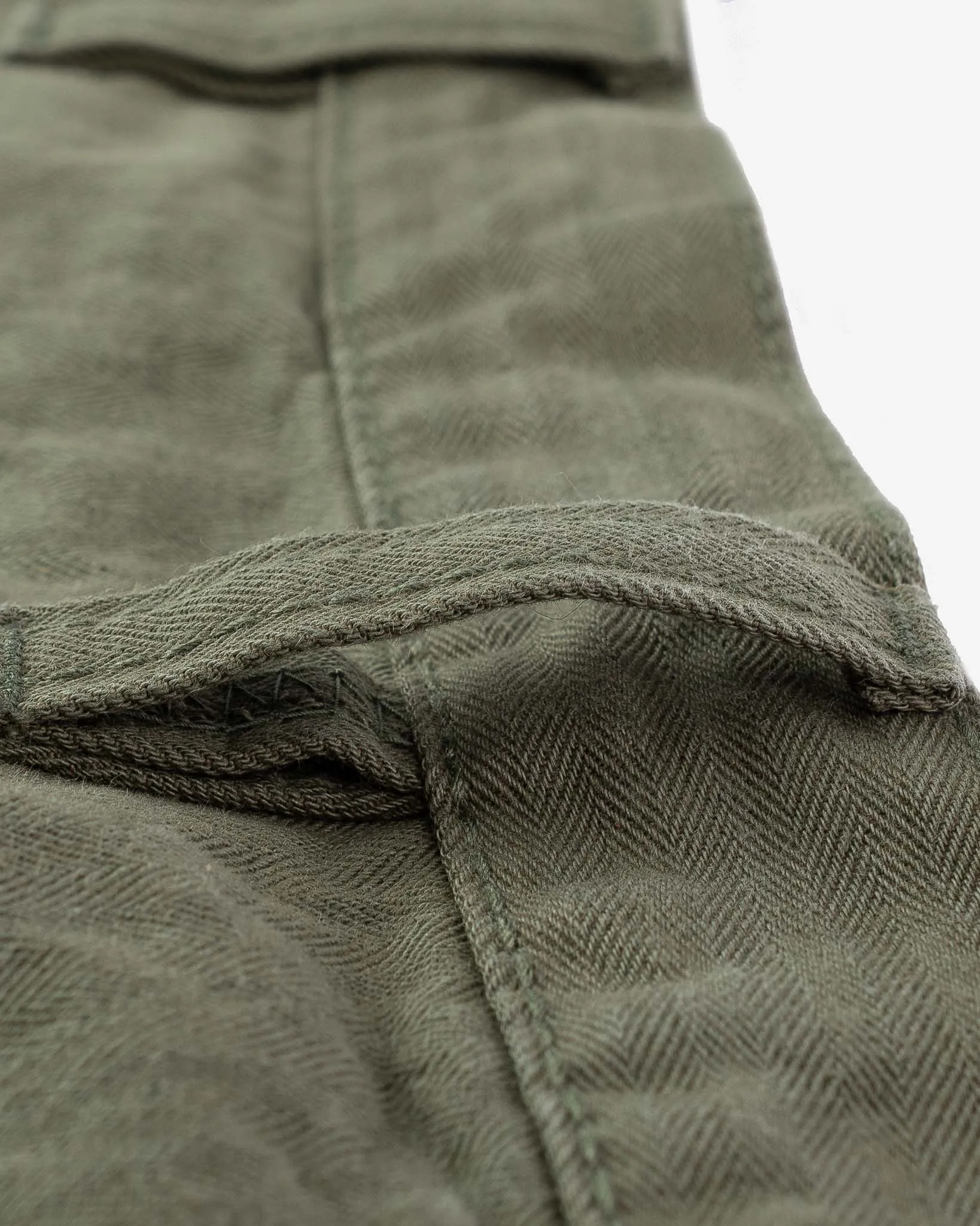 11oz Herringbone Cargo - Olive Drab Green