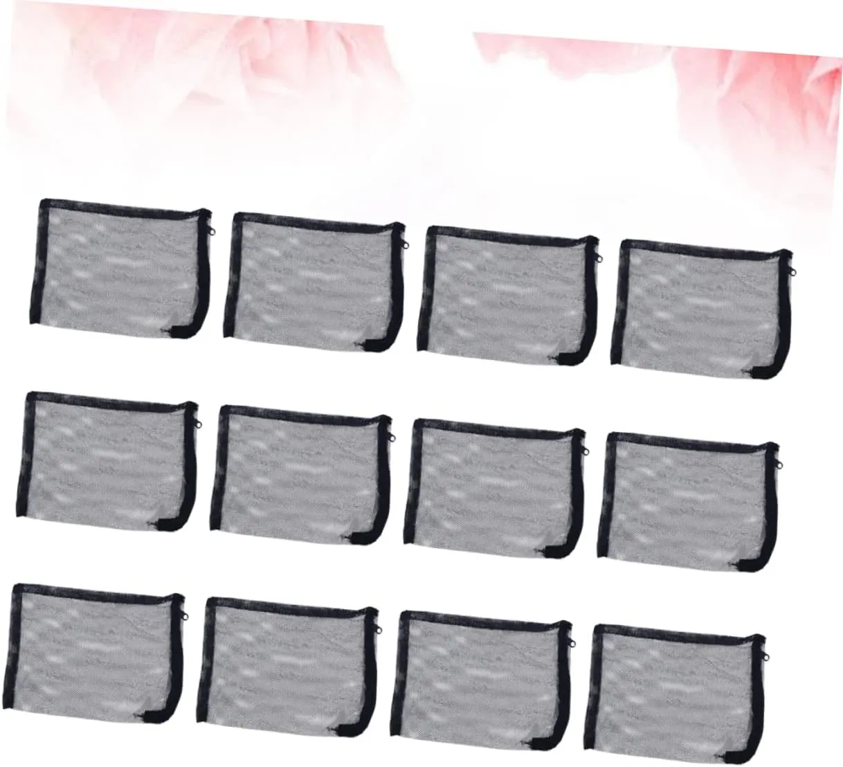 12pcs Drawstring Bag for Media Bag Small Pond Aquarium Canister Fish Tank Media Bag Filters Aquarium Media Bag Fish Tank Mesh Bag Aquatic Bag Aquariums Black
