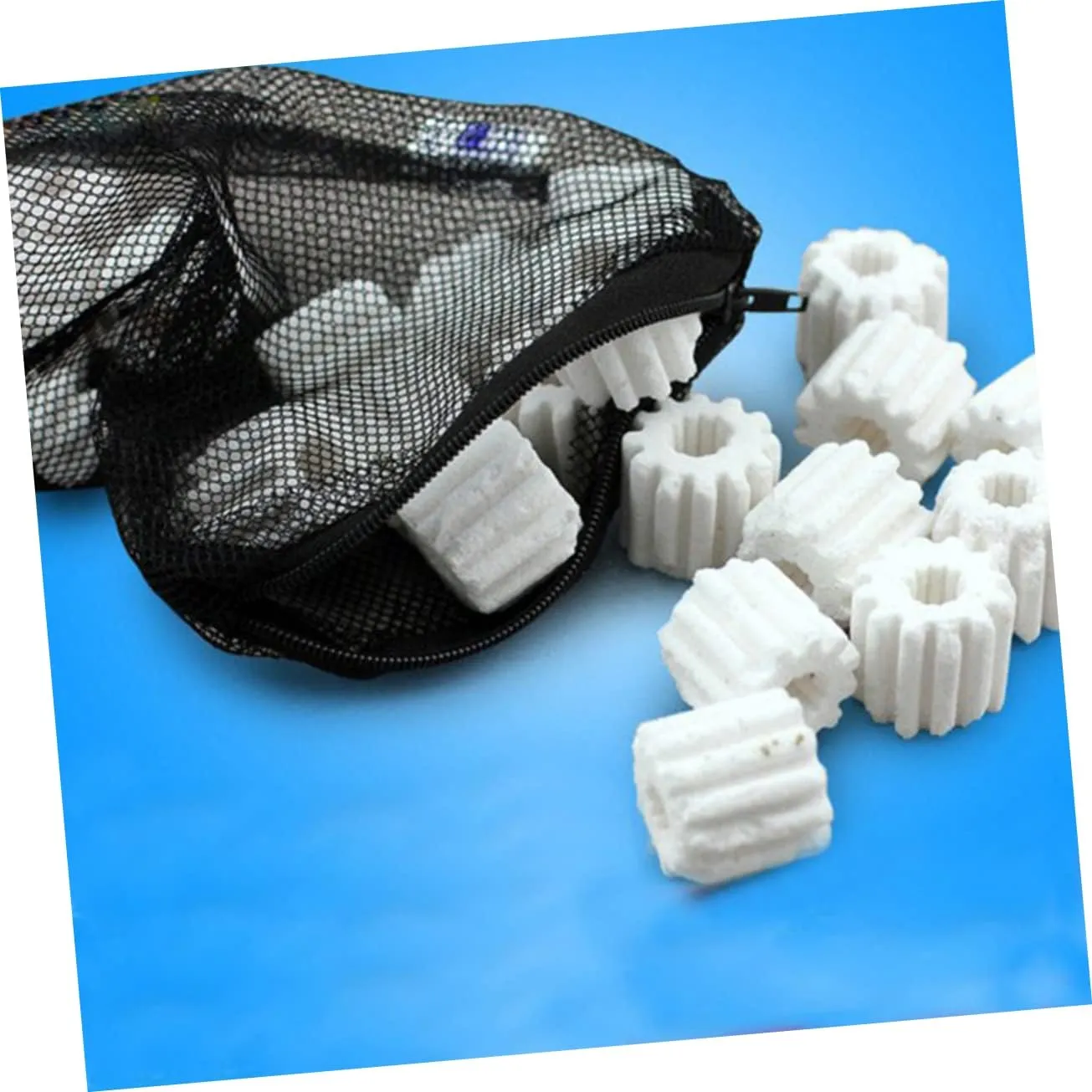12pcs Drawstring Bag for Media Bag Small Pond Aquarium Canister Fish Tank Media Bag Filters Aquarium Media Bag Fish Tank Mesh Bag Aquatic Bag Aquariums Black