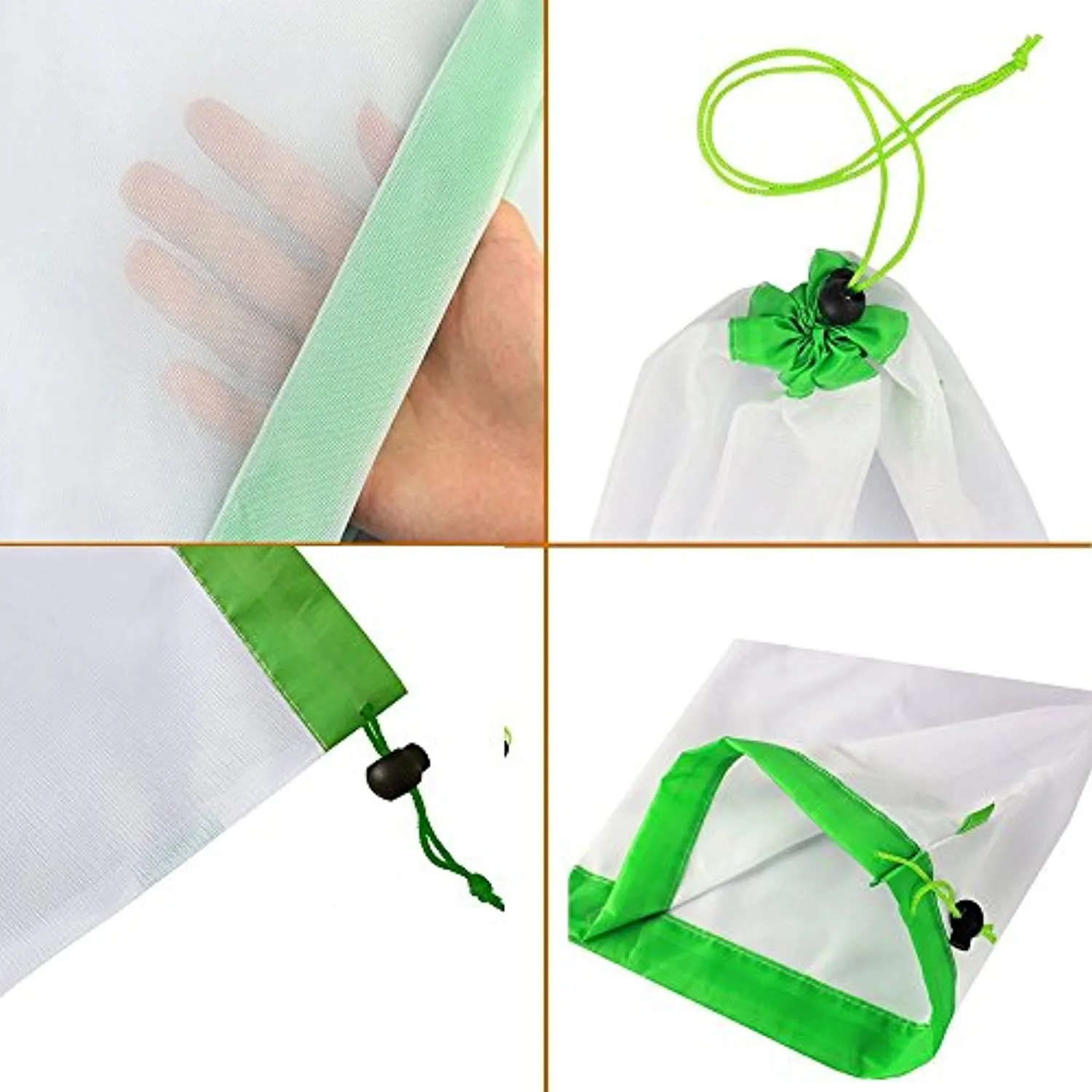 12Pcs Reusable Mesh Produce Bags for Grocery Shopping and Storage Fruit Vegetable and Toys Set