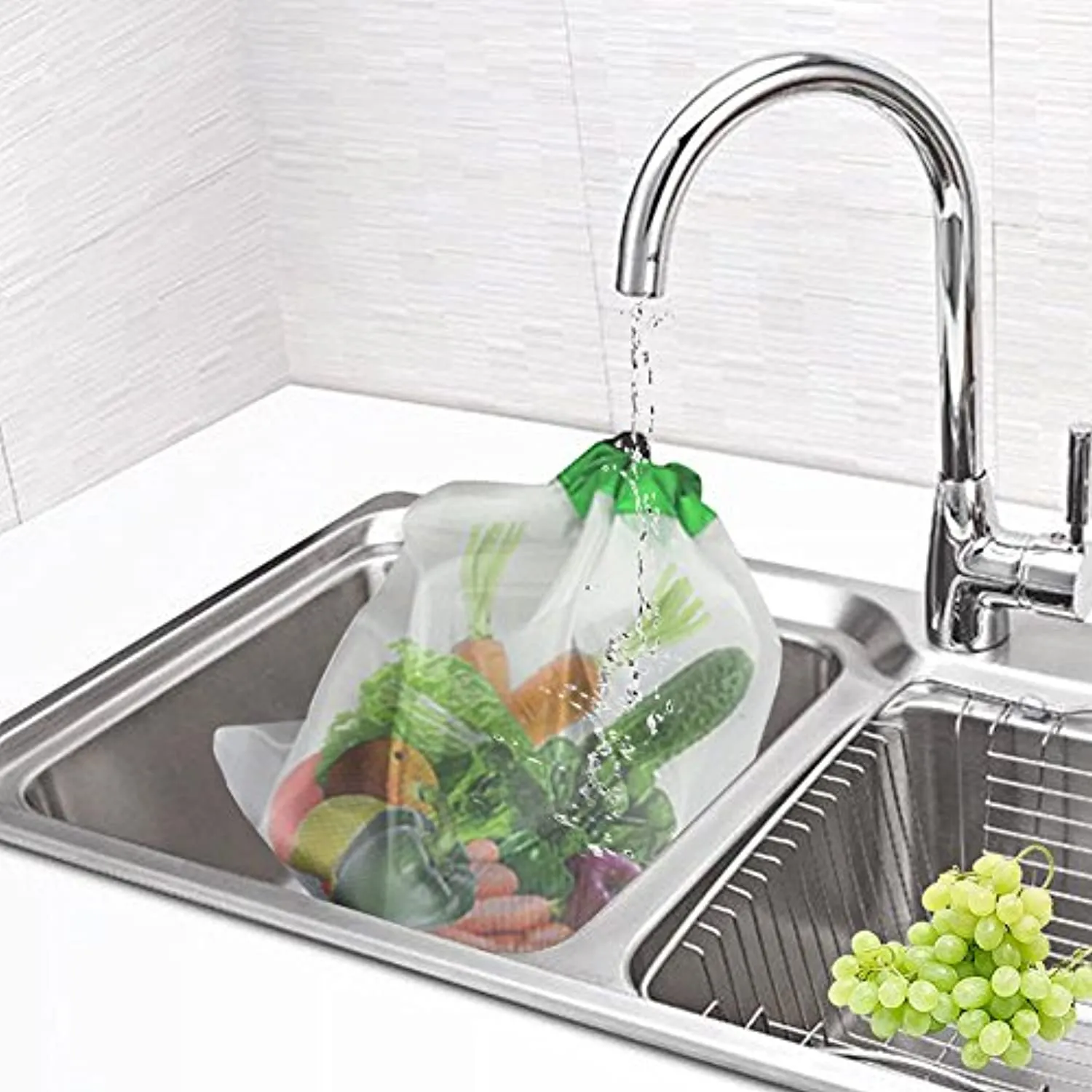 12Pcs Reusable Mesh Produce Bags for Grocery Shopping and Storage Fruit Vegetable and Toys Set