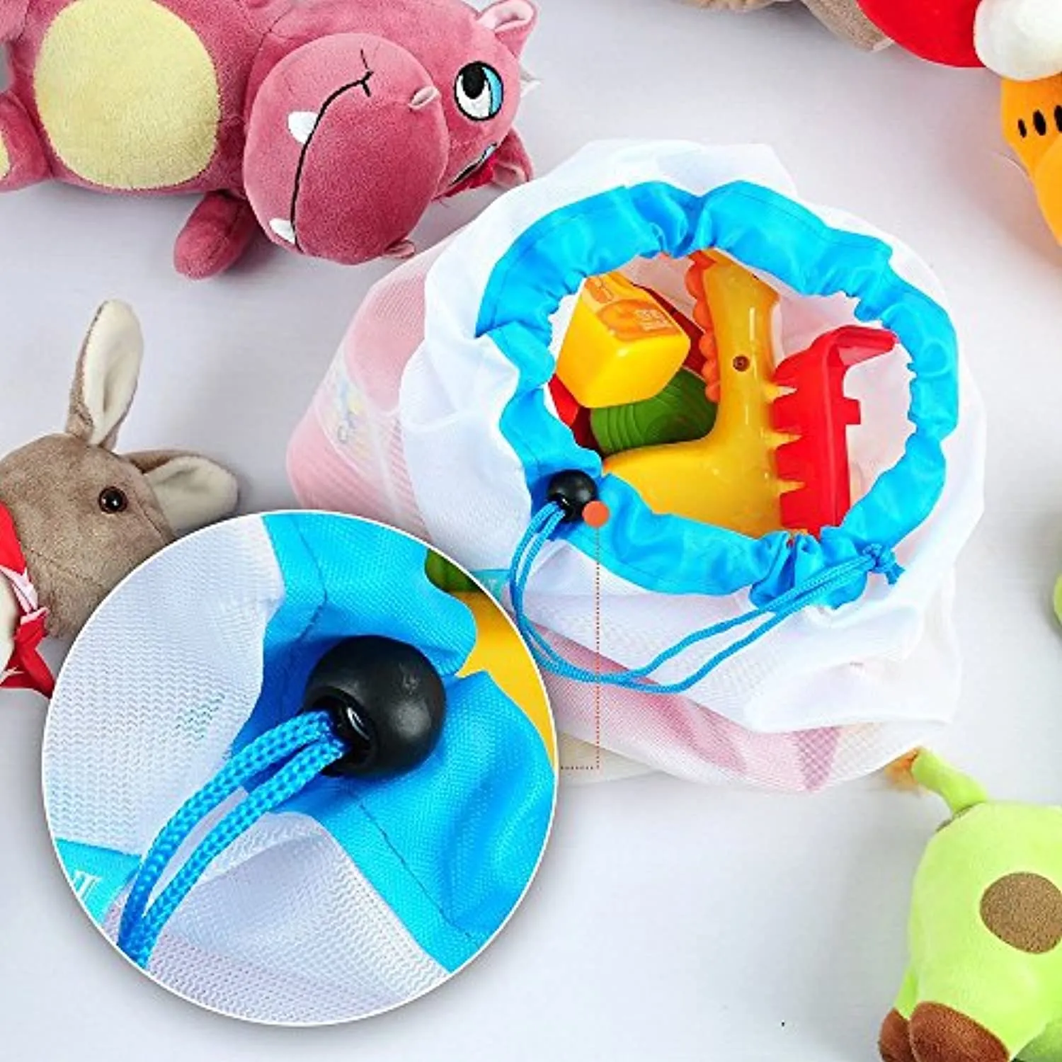12Pcs Reusable Mesh Produce Bags for Grocery Shopping and Storage Fruit Vegetable and Toys Set