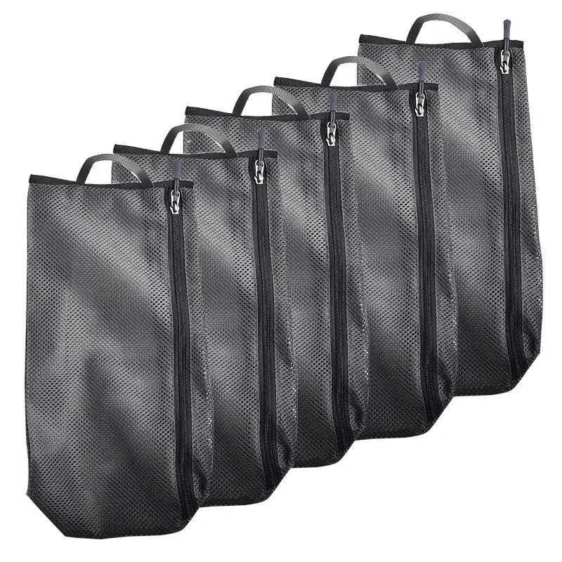 1/5pcs Durable Mesh Drawstring Pouch Bag - Outdoor Storage Organizer