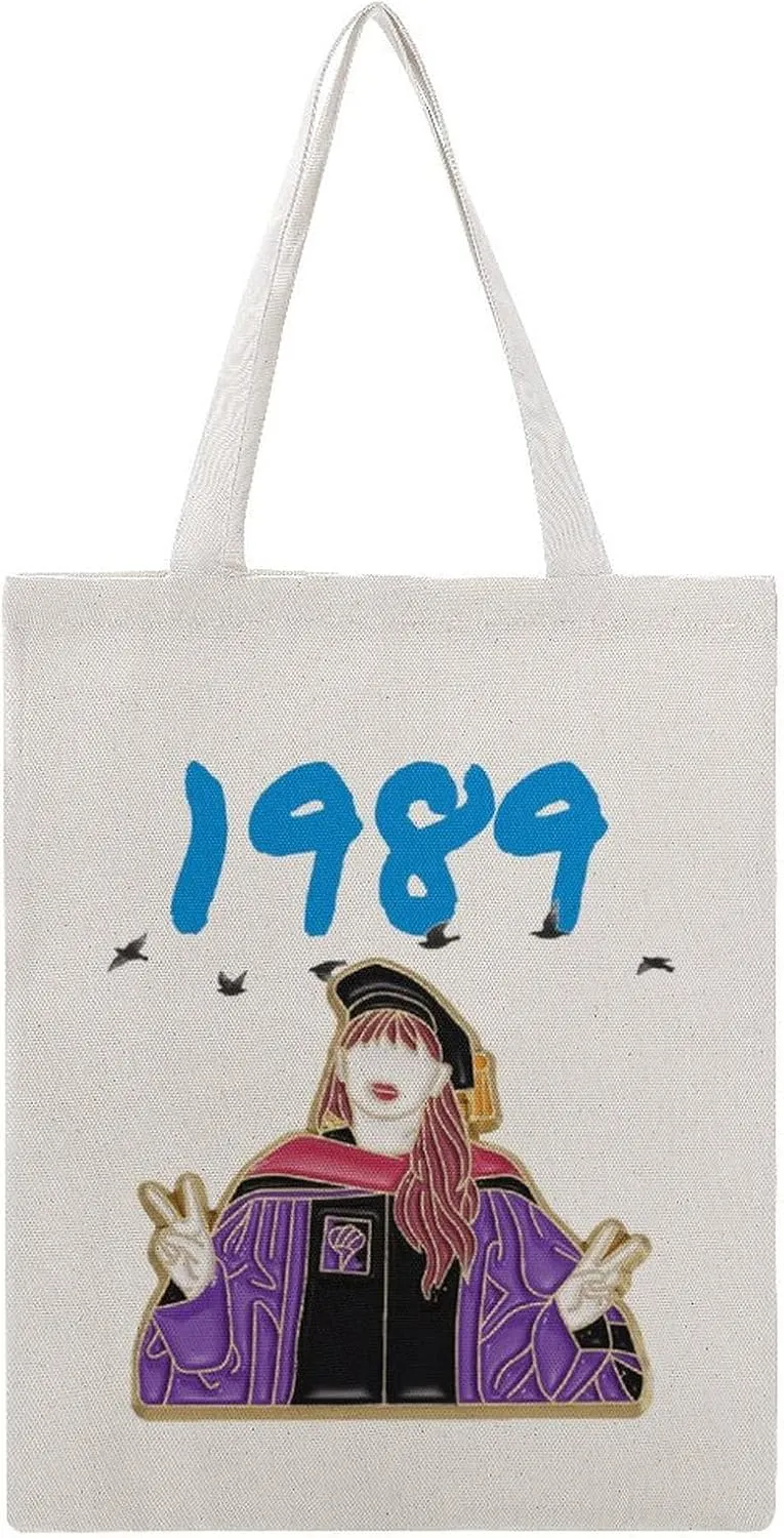 1989 Handbag Singer merchandise makeup bag, suitable for fans, ladies birthday gift Tote Bag, 15 x 16 inches