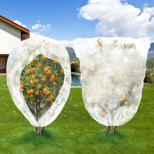 2 Packs 8 x 8ft Fruit Tree Netting Cover with Zipper and Drawstring, Insect Bird Netting for Plant Barrier Netting Bags for Vegetables, Fruits, Flowers