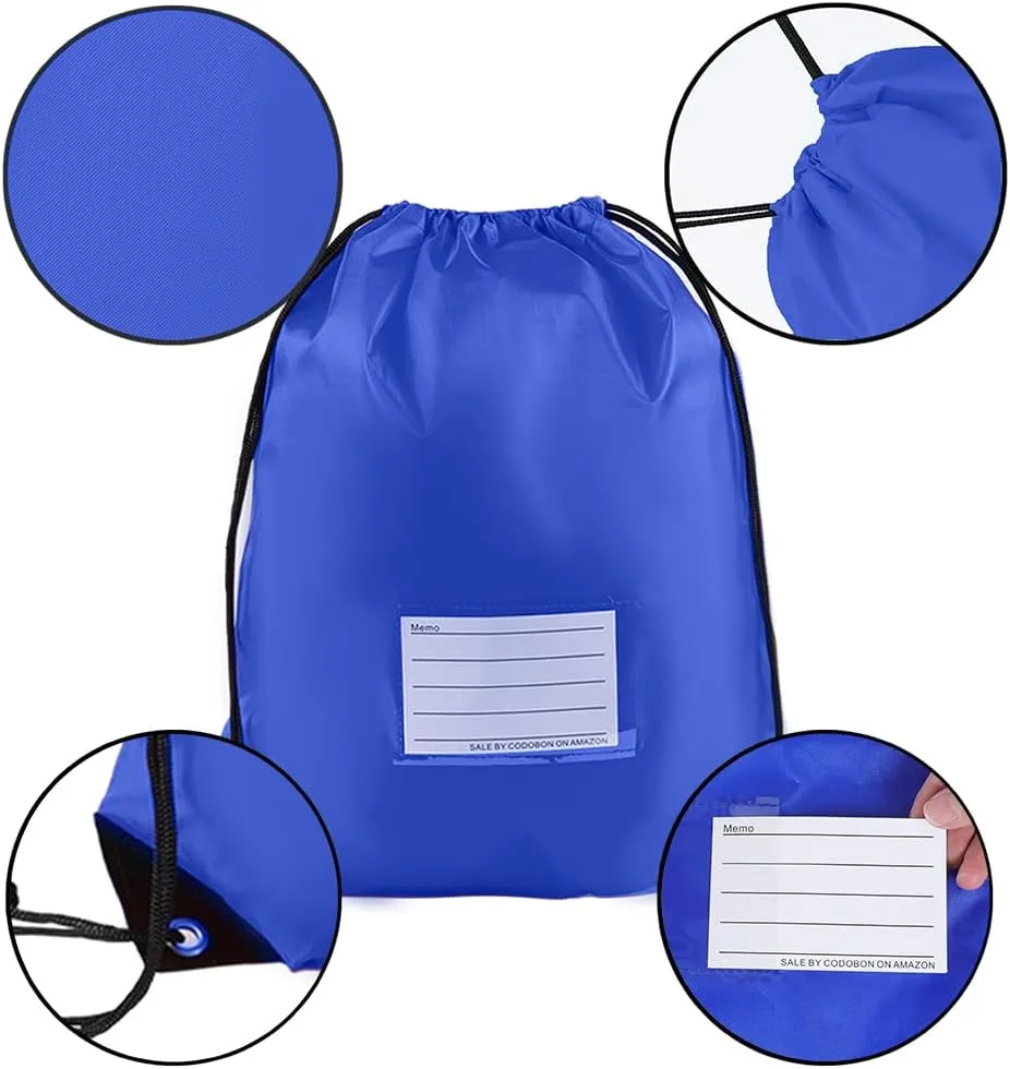 20 Pcs Drawstring Bags,Bulk Draw String Backpack, DIY Gym Sports Cinch Bag Sackpack for Women Men, Royal Blue