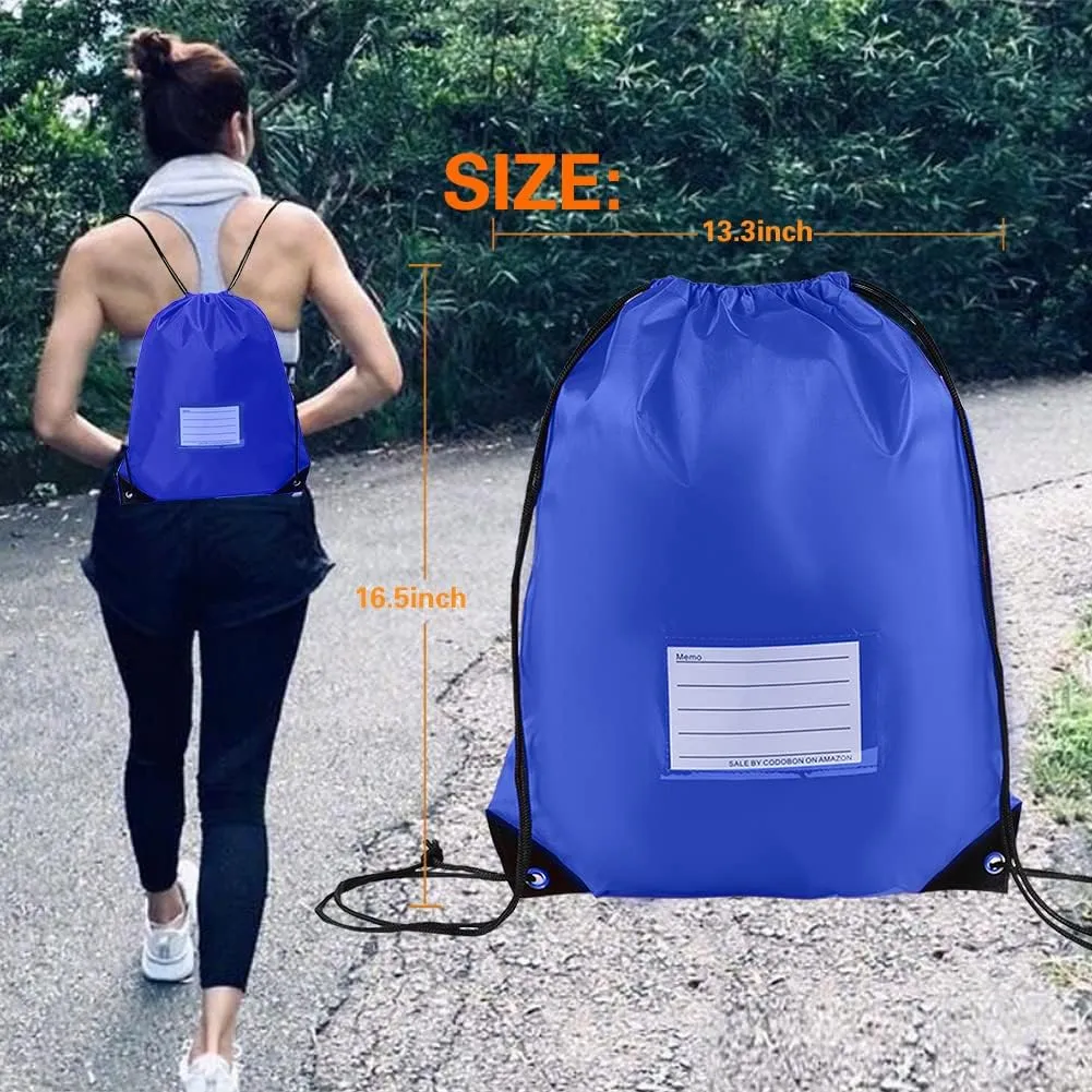 20 Pcs Drawstring Bags,Bulk Draw String Backpack, DIY Gym Sports Cinch Bag Sackpack for Women Men, Royal Blue