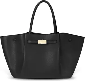 2025 Women Leather Tote Bag Large Capacity Work Handbag Shoulder Crossbody Unique Lock Travel Weekend Bag