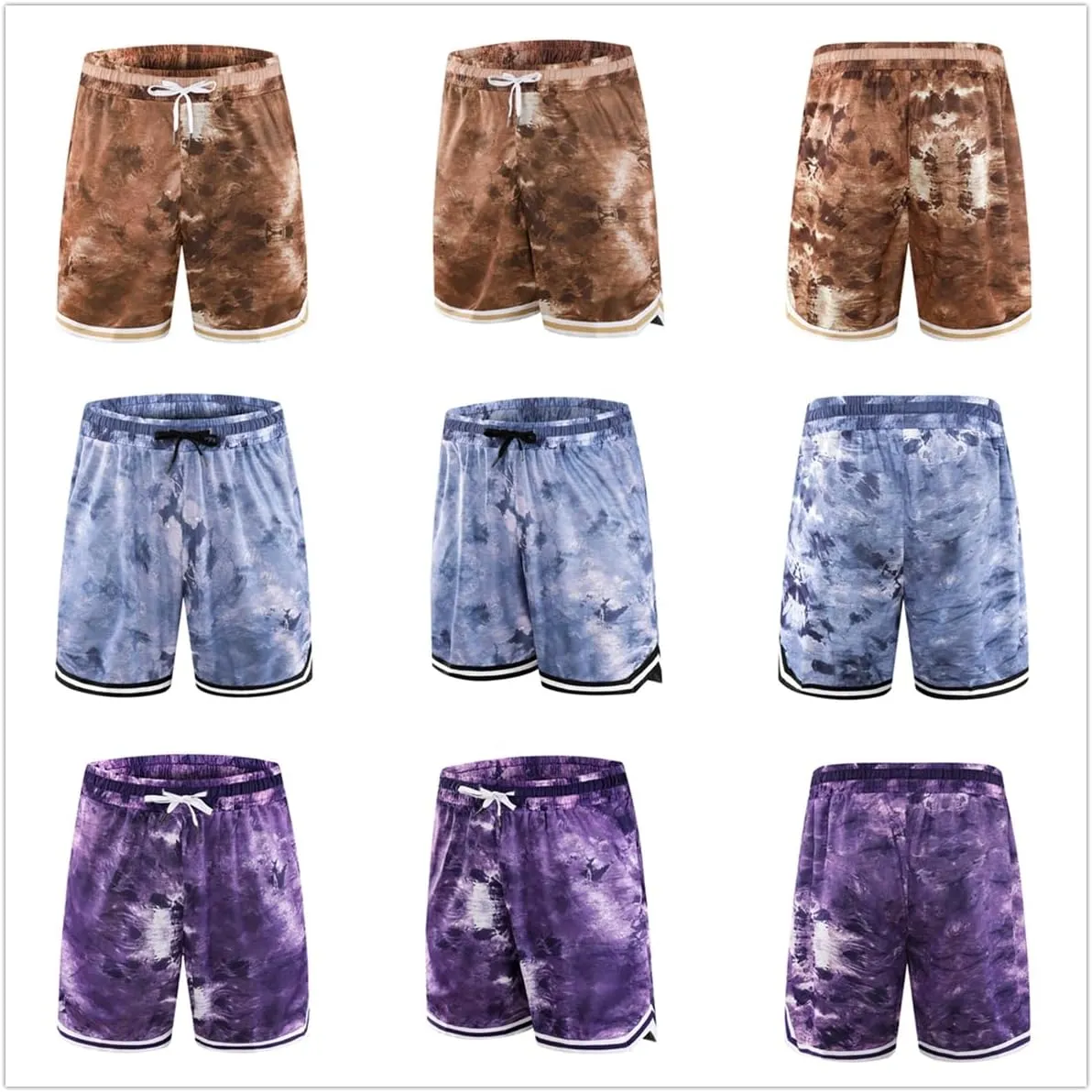 2/3 Pack Basketball Shorts with Zipper Pockets for Men,Active Athletic Shorts