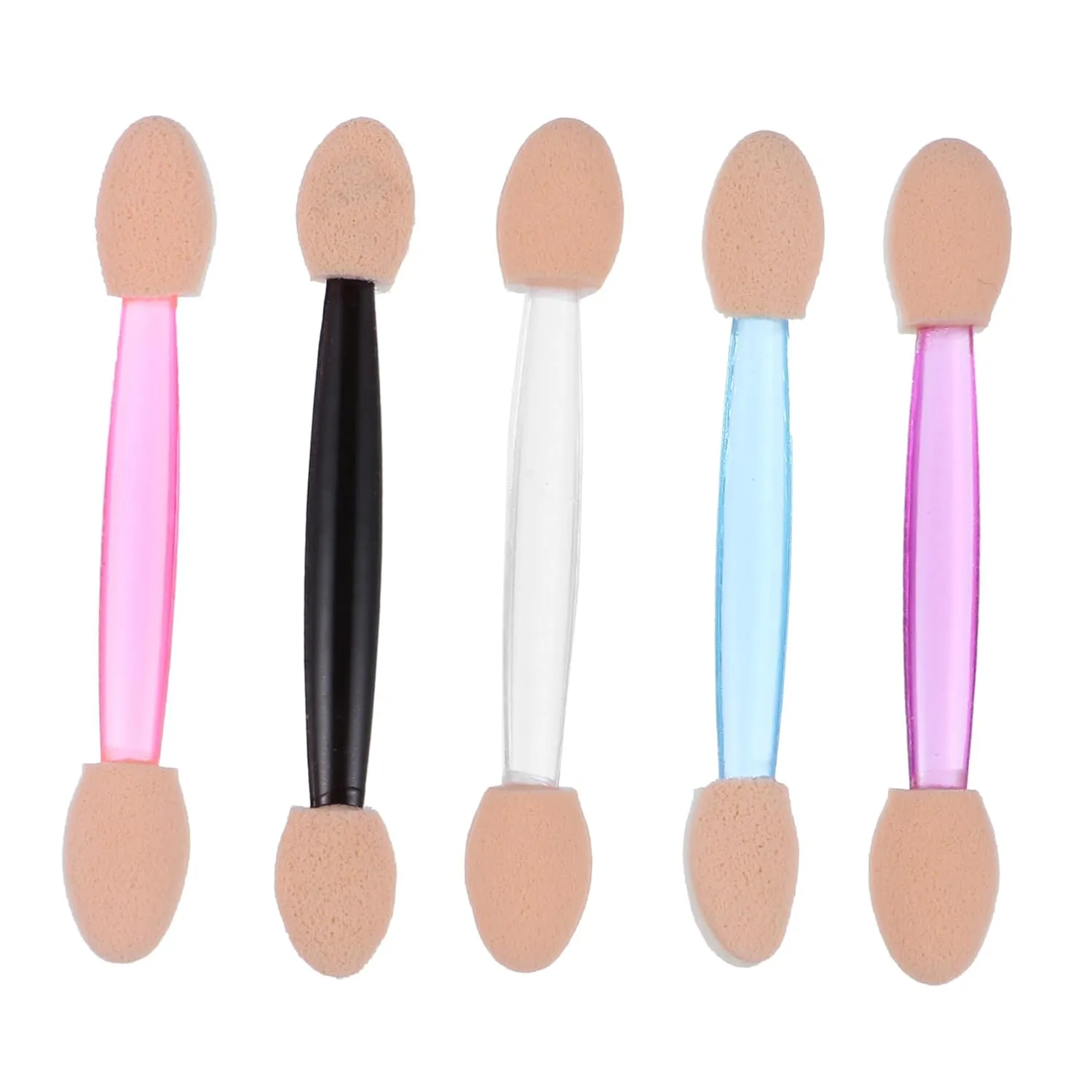 250pcs Double-end Eyeshadow Sponge Applicators Large Sponge Tips for Makeup Comfortable Sturdy for Travel Parties Events