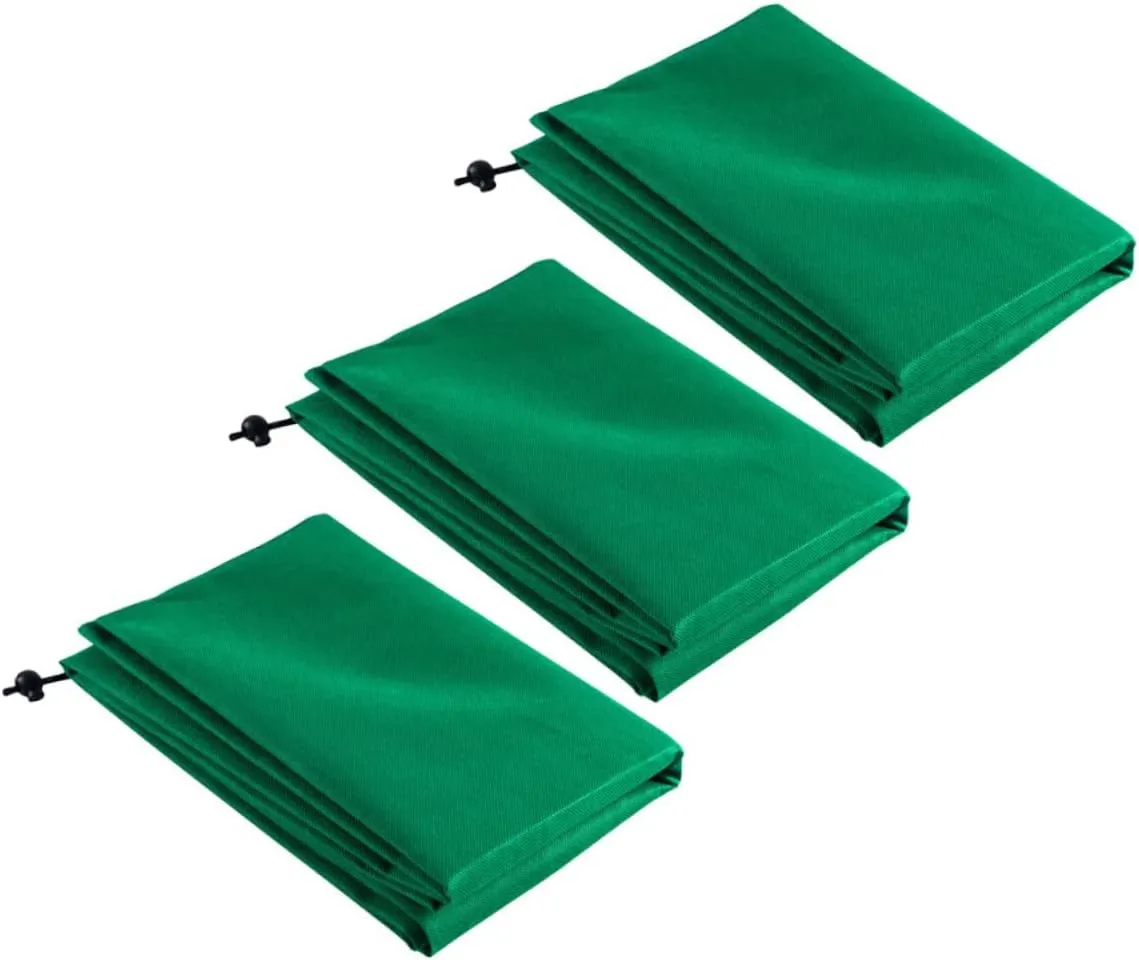 3Pcs Green Non Woven Plant Frost Protection Bags Winter Plant Covers for Trees Shrubs Durable Freeze Cloth Convenient Drawstring Design