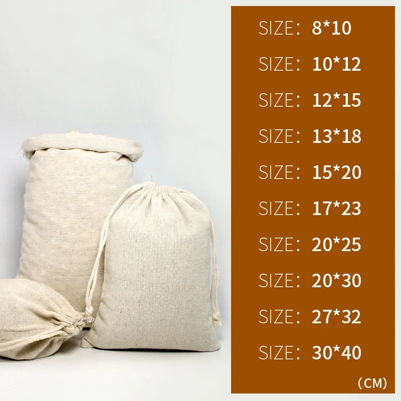 50 Pc Linen Produce Bags