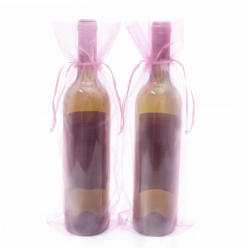 50pcs Organza Wine Bags 140x360mm