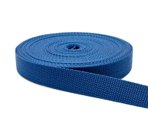 5/8 Inch Navy Blue Polypropylene Webbing - 5/8" Heavy Weight Polypro Strap