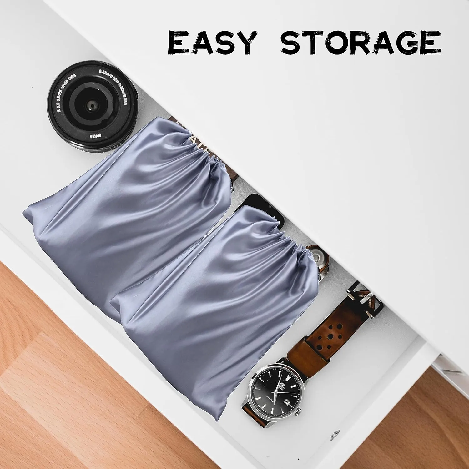 6 Pack Toy Storage Bag Adult Silk Drawstring Storage Bags Toys Organizer Multi Purpose Bags for Woman Man Couples, Game Toy, Travel, Camping, Cosmetic