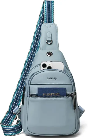 7L Sling Bag For Women Men Crossbody Shoulder Tote Blet Bags Backpack Fanny Pack Travel Purse Faux Leather
