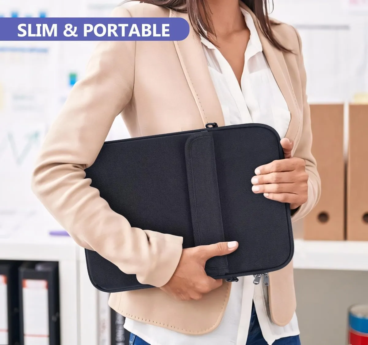 9-11 Inch Tablet Carrying Sleeve Shoulder Bag for iPad Pro M4/iPad Air M2 11" 2024, Amazon Fire Max 11/Fire HD 10/Fire HD 10 Plus/Galaxy Tab S9 S8 S7 S6 11" Protective Case