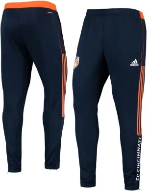 ADIDAS Men's FC CICINNATI Travel AEROREADY Track Pants, Navy/Orange, XL