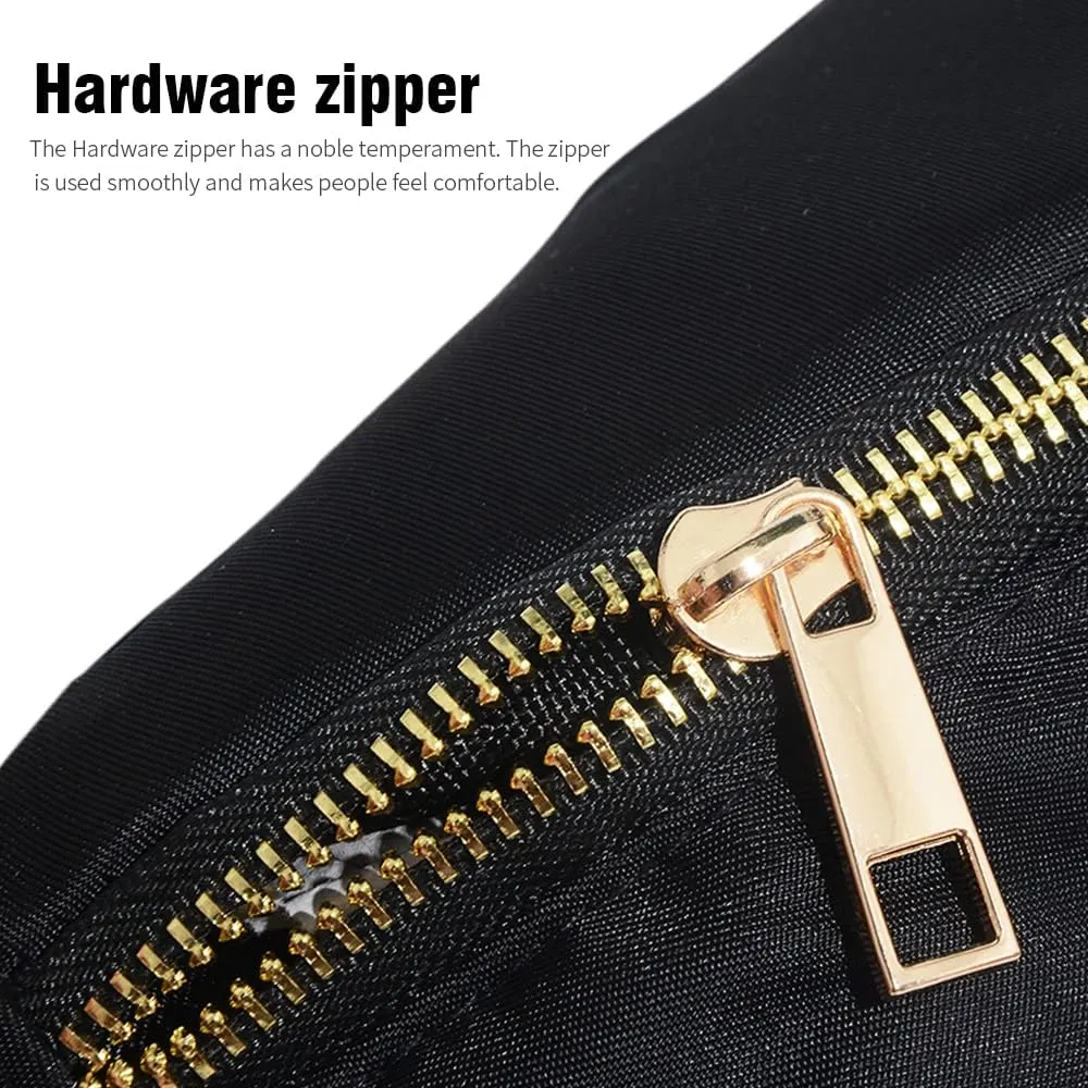 Adjustable Waist Pack Bag Water Resistant (Black)