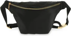 Adjustable Waist Pack Bag Water Resistant (Black)