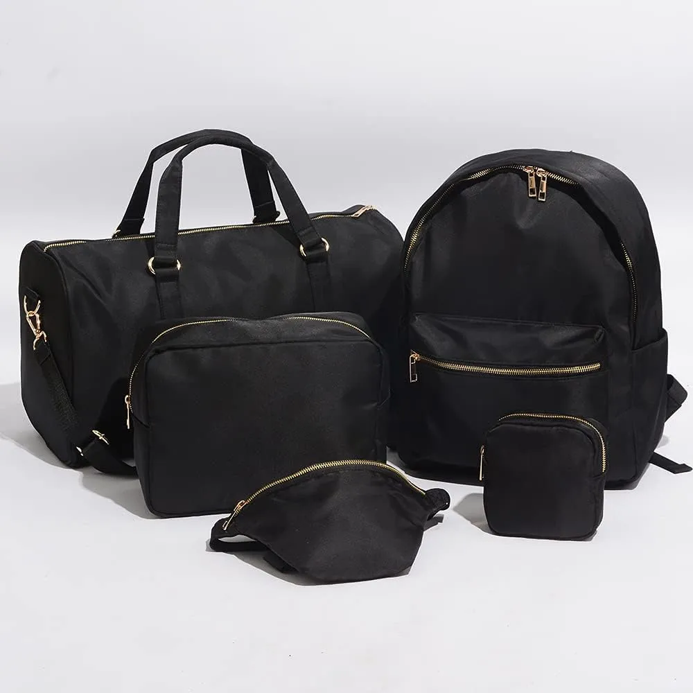 Adjustable Waist Pack Bag Water Resistant (Black)
