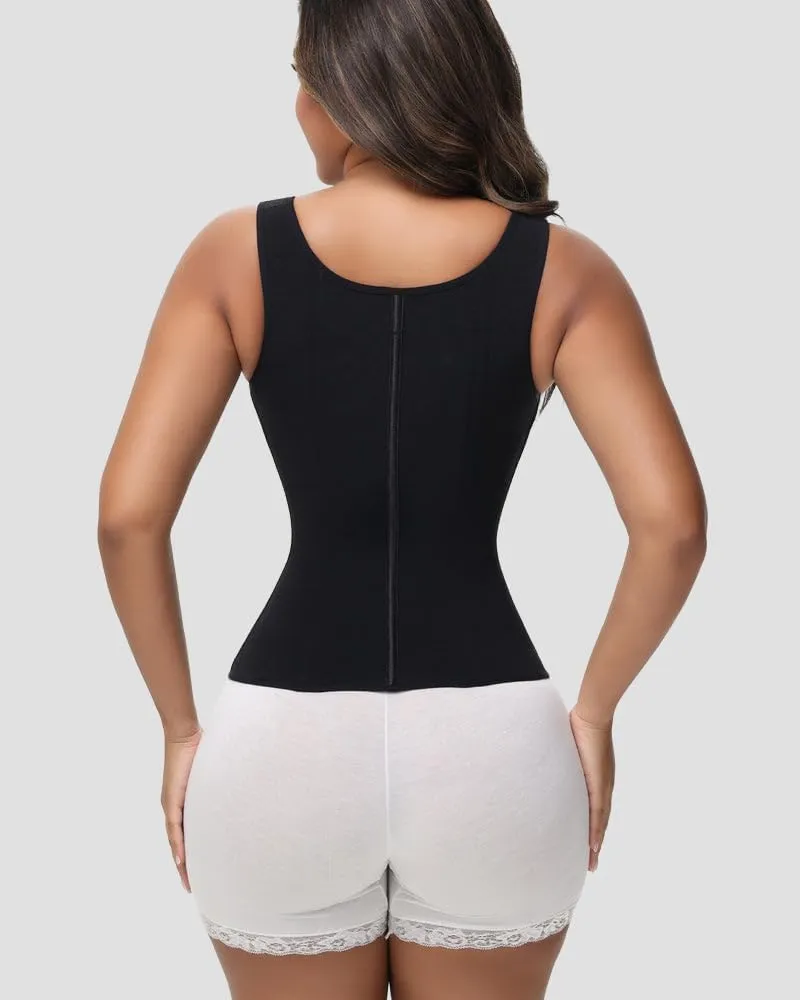 Adori Waist Trainer Corset, Women's Sports Body Shaping Vest with Zipper Steel Boned Adjustable Shoulder Strap