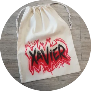 Airbrush Calico Bag Name Design 005