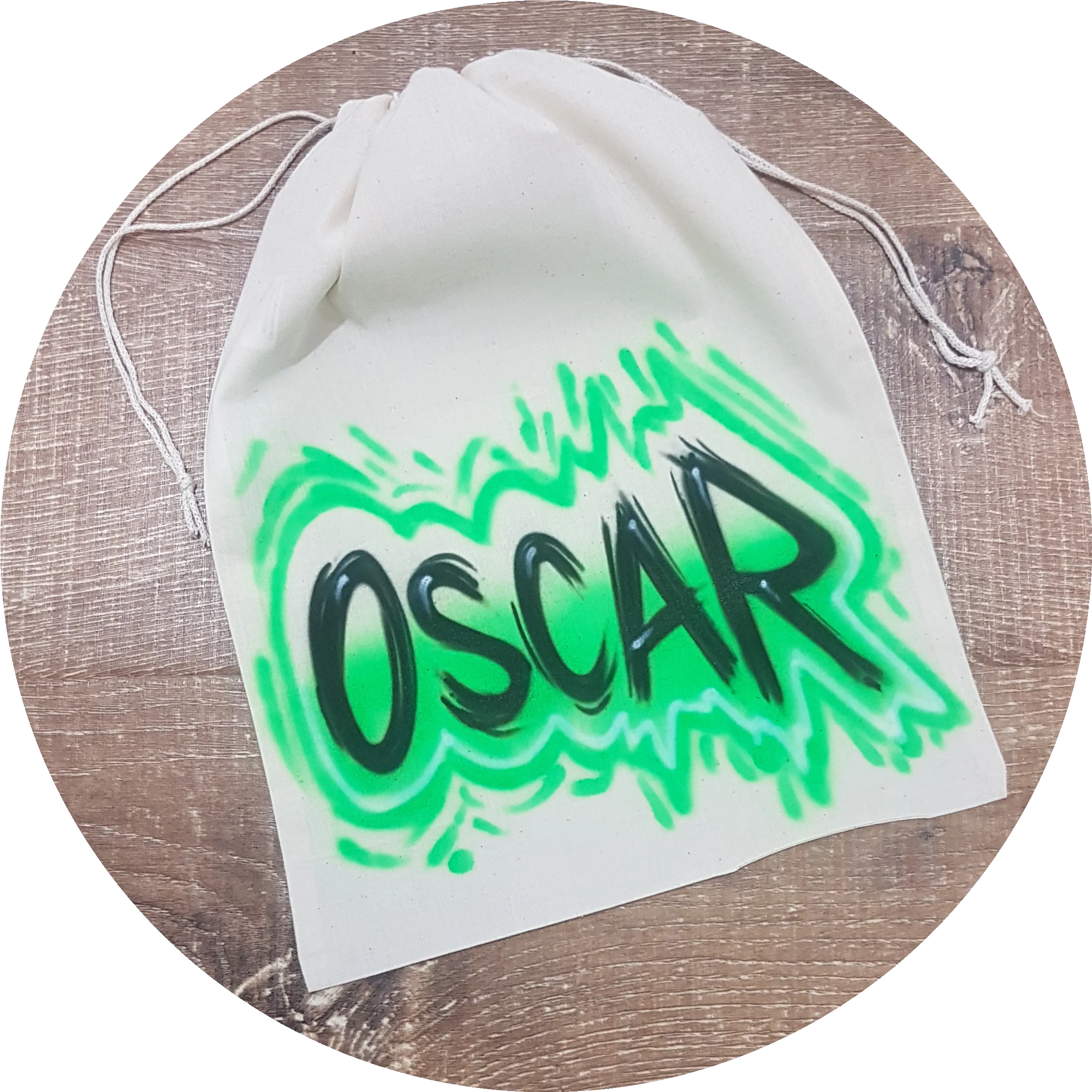 Airbrush Calico Bag Name Design 005