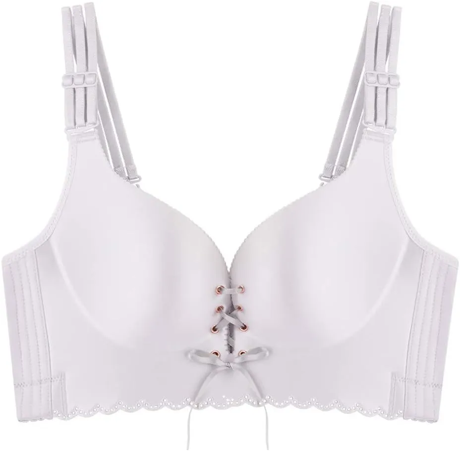 Aivtalk Womens Push Up Drawstring Bras Plus Size Wirefree Cleavage Bra Sexy Lingerie