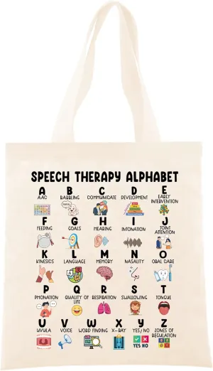 Alphabet Tote Bag - Perfect Speech Therapy Gifts, SLP Gifts