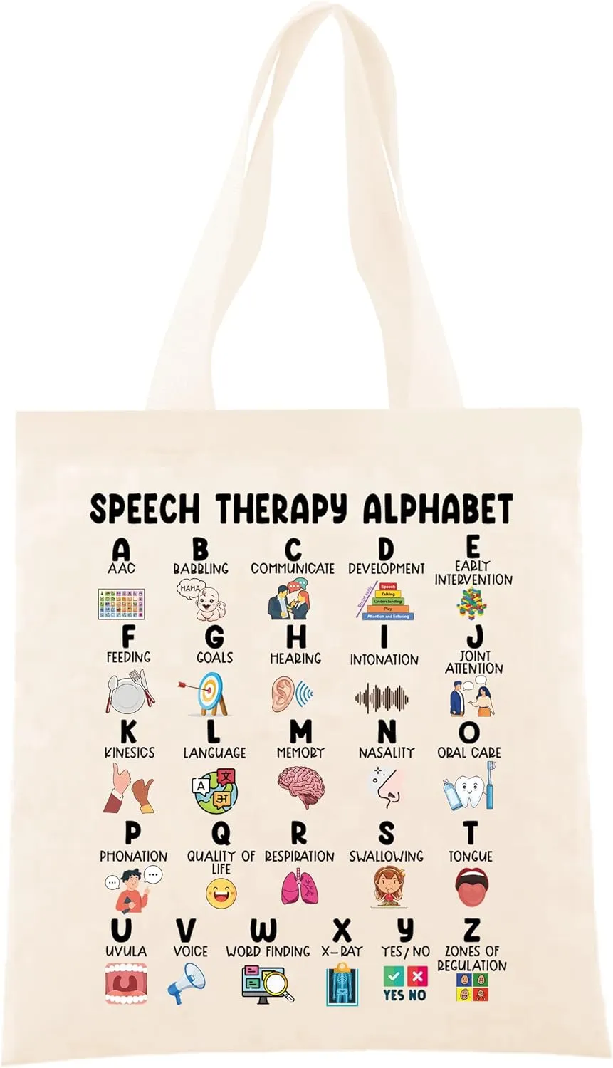 Alphabet Tote Bag - Perfect Speech Therapy Gifts, SLP Gifts
