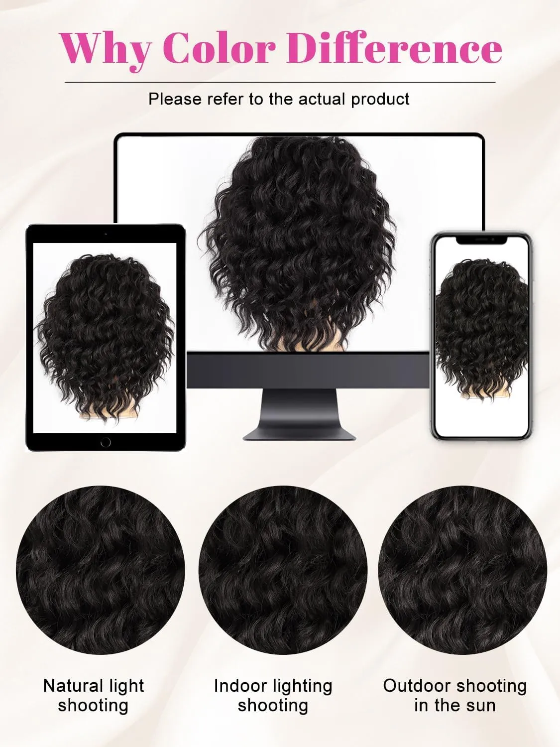 ALXNAN Wavy Curly Ponytail Extension, 8" Black Brown Drawstring Ponytail for Black Women Short Soft Natural Synthetic Hairpiece Thick For Daily Use