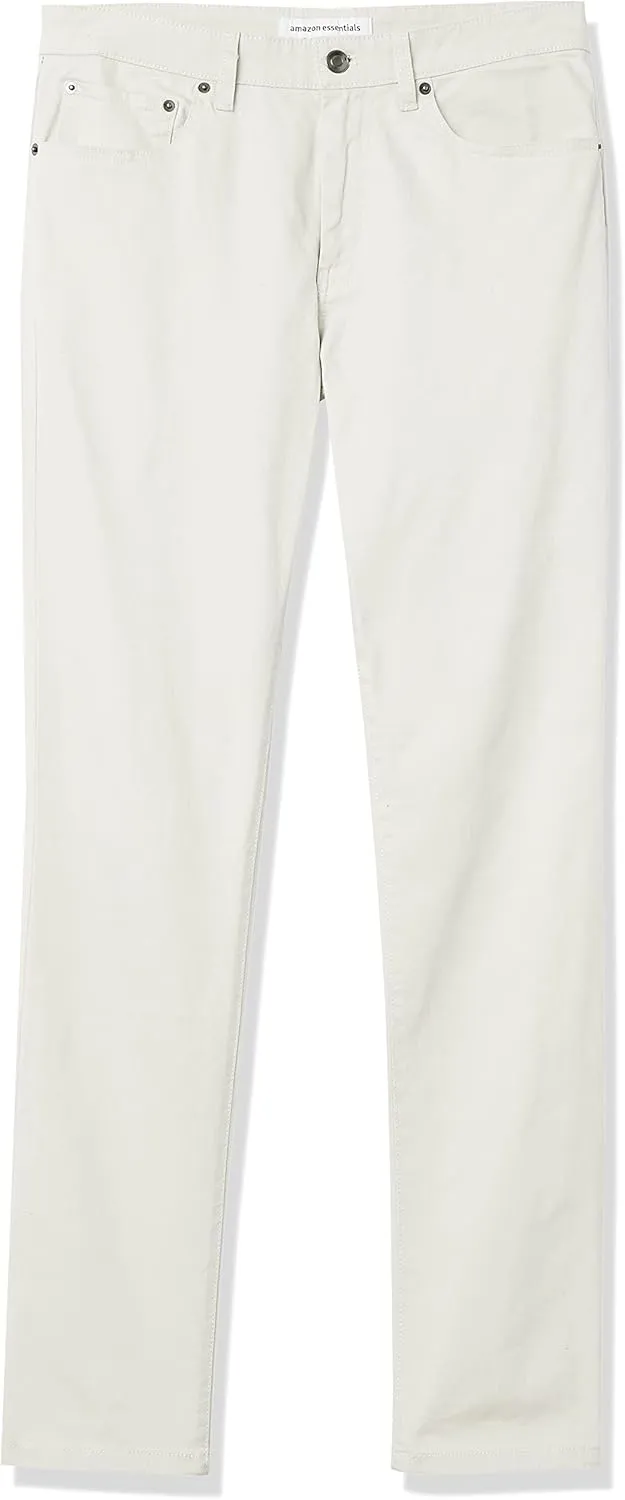Amazon Essentials Men's Slim-Fit Pants, 5-Pocket Stretch Twill Design