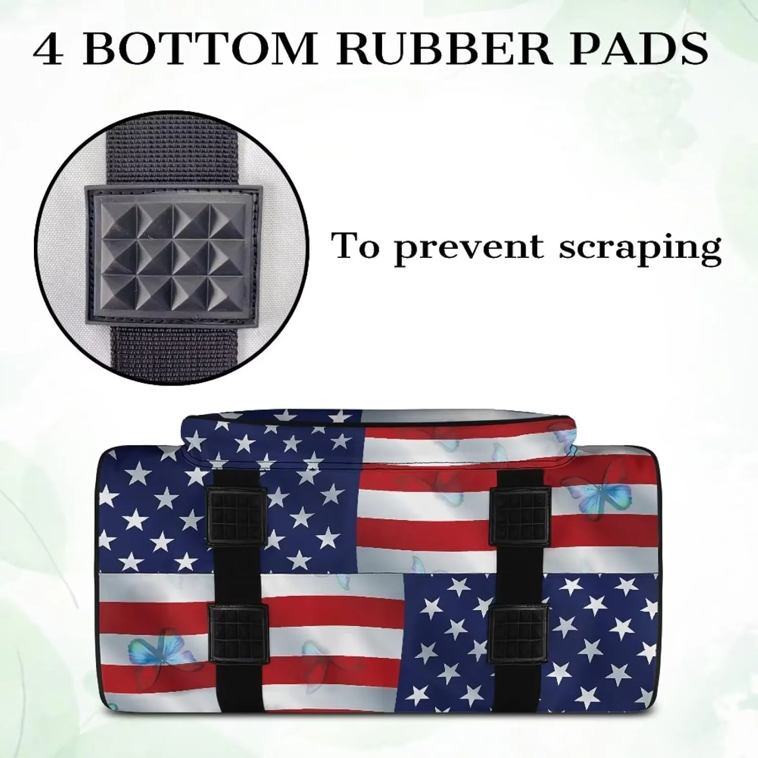 American Flag Sewing Machine Carrying Case with Handle for Sewing Accessories Carrier Bag Household Organization Bag for Home Travel（19.7 X 9.8 X 13）