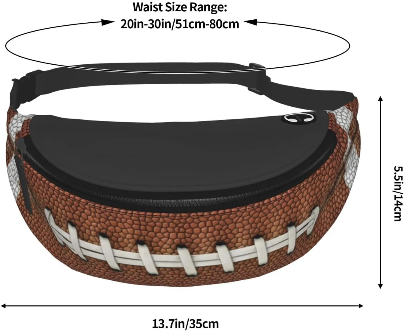 American Football Fanny Pack Waist Bag Adjustable Belt Bag For Men Women Fashion Sling Crossbody Hip Bum Bag Traveling Hiking Cycling Running