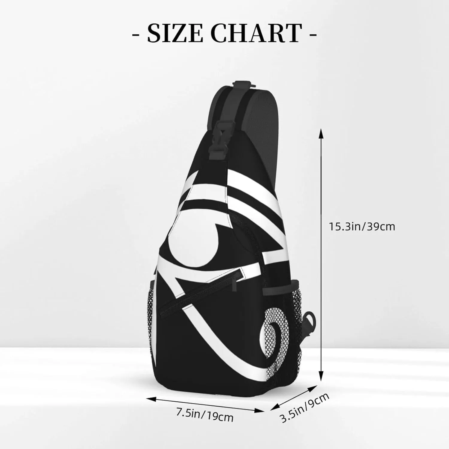 Ancient Ankh Egyptian Eye Symbolcrossbody Bag, Adjustable Shoulder Strap Chest Bag, Sports Travel, Running, Leisure Waist Bag