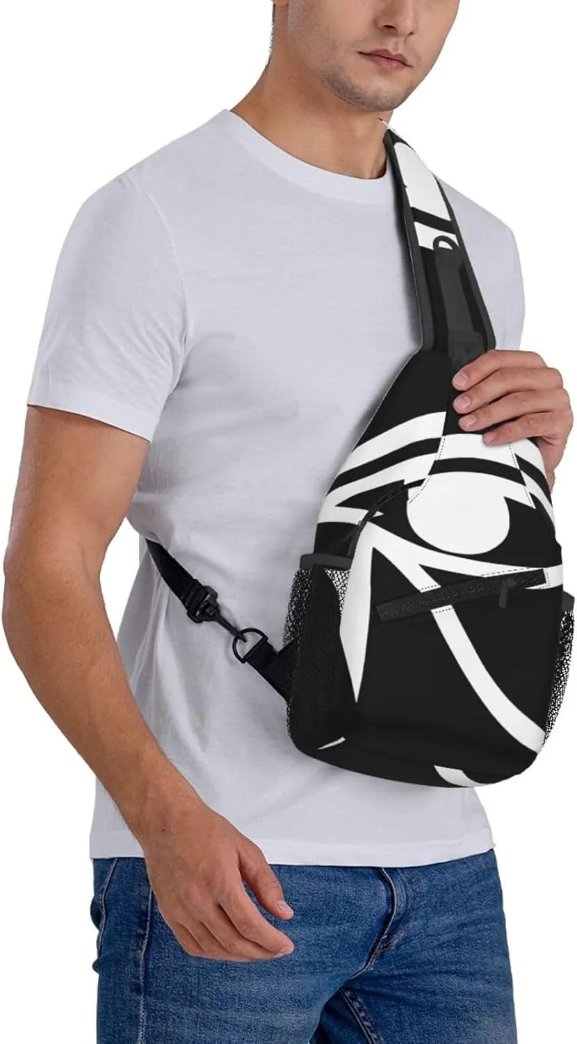 Ancient Ankh Egyptian Eye Symbolcrossbody Bag, Adjustable Shoulder Strap Chest Bag, Sports Travel, Running, Leisure Waist Bag