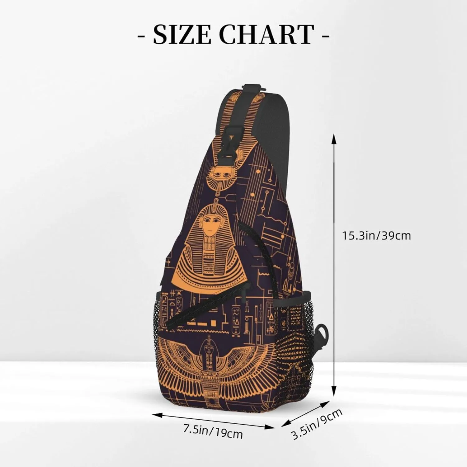 Ancient Egyptian Civilization Outdoor Crossbody Shoulder Bag For Unisex Young Adult Hiking Bicycling