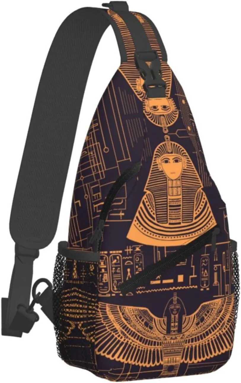 Ancient Egyptian Civilization Outdoor Crossbody Shoulder Bag For Unisex Young Adult Hiking Bicycling
