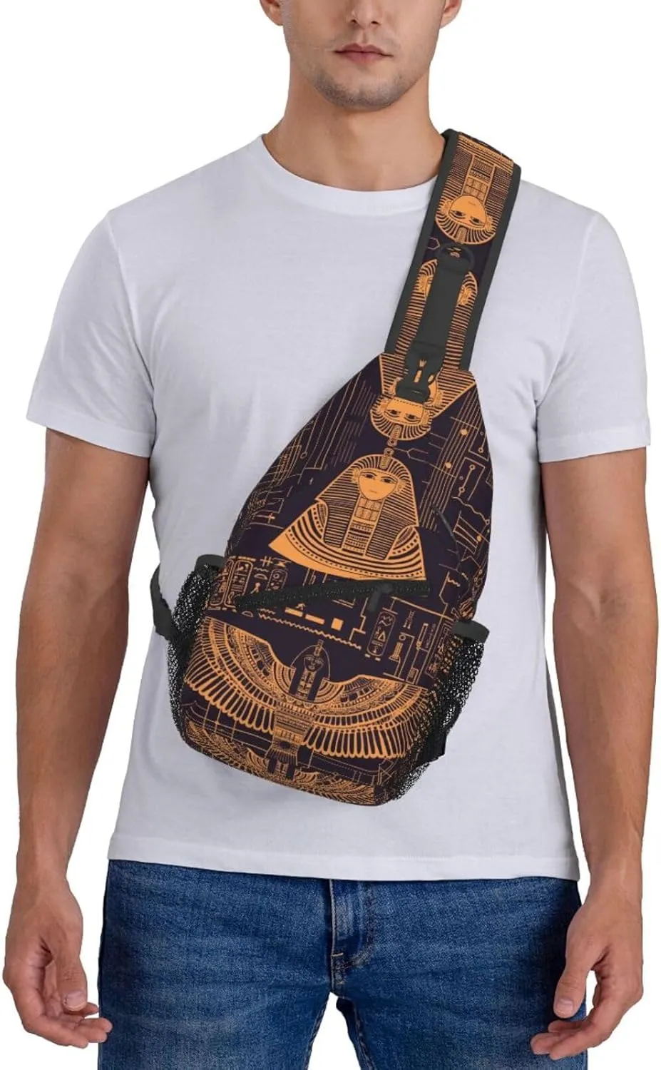 Ancient Egyptian Civilization Outdoor Crossbody Shoulder Bag For Unisex Young Adult Hiking Bicycling