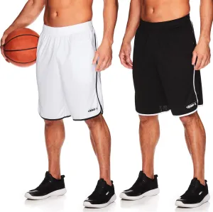AND1 Men's Drop Needle Shorts, 2-Pack - Comfortable Athletic Performance Basketball Shorts