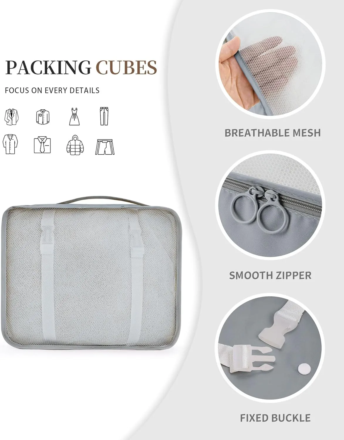 Anjing Packing Cubes 10/11 PCS Travel Luggage Organizers, Travel Essentials, Waterproof Packing Organisers, Luggage Organizer Bags