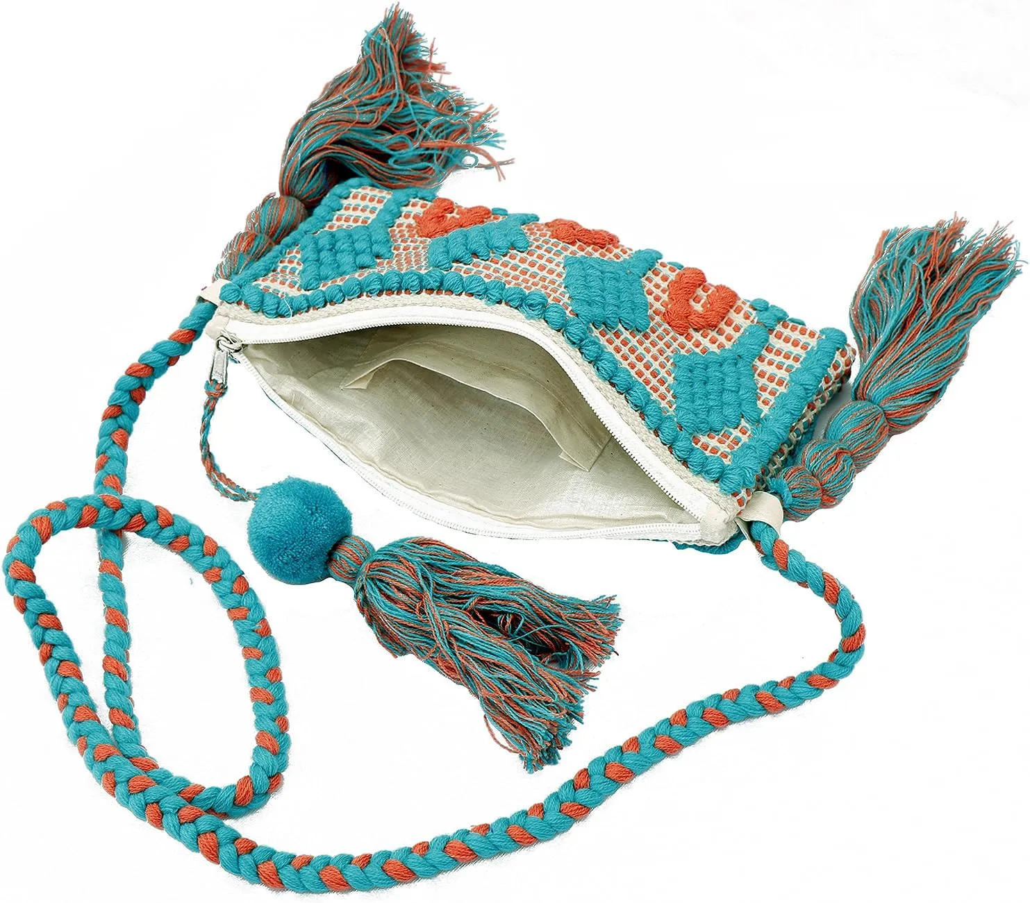 ANKIT INTERNATIONAL Rajasthani handloom Thread Hand Made Design Shoulder Bag For Women|Cotton recycled bags for women