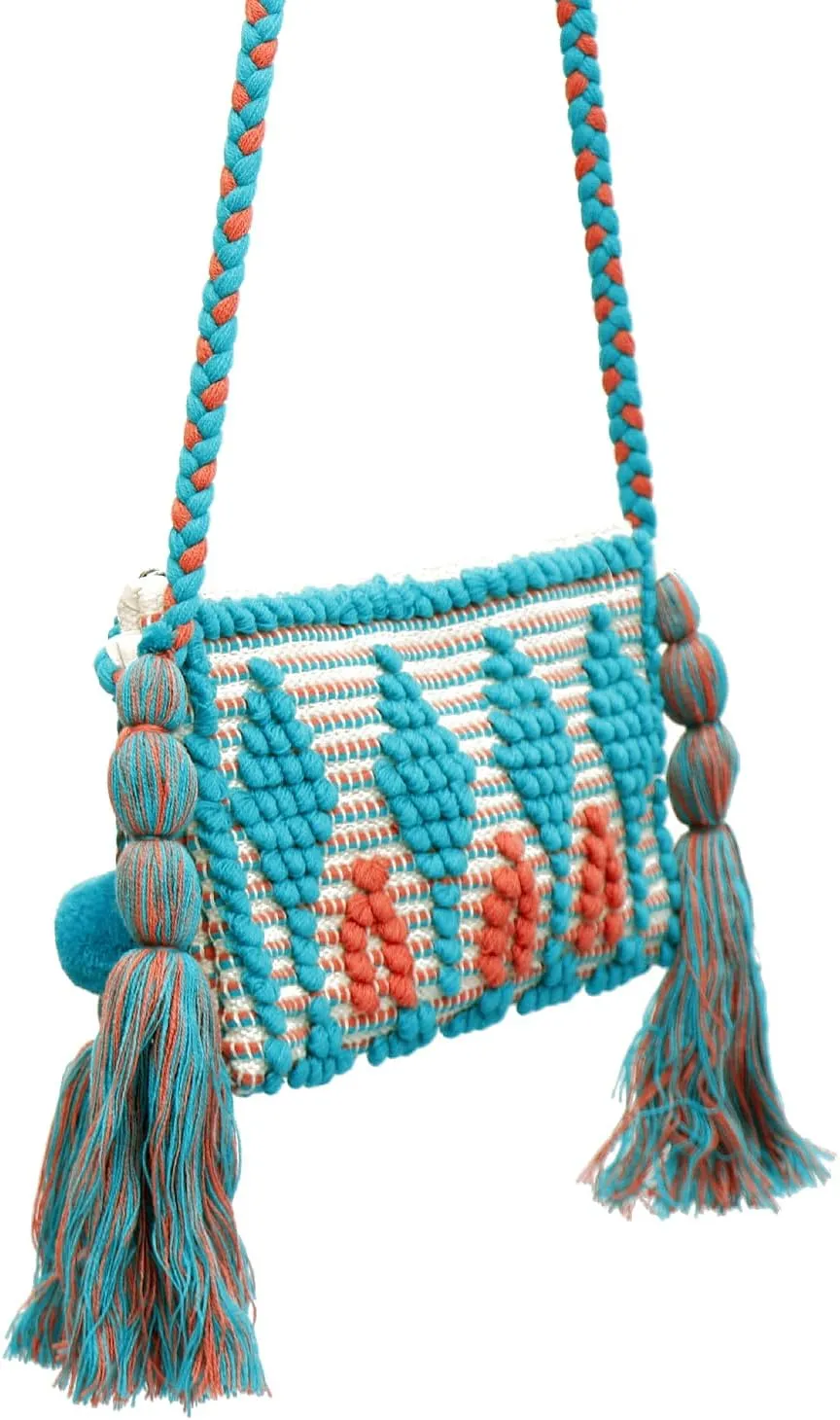 ANKIT INTERNATIONAL Rajasthani handloom Thread Hand Made Design Shoulder Bag For Women|Cotton recycled bags for women