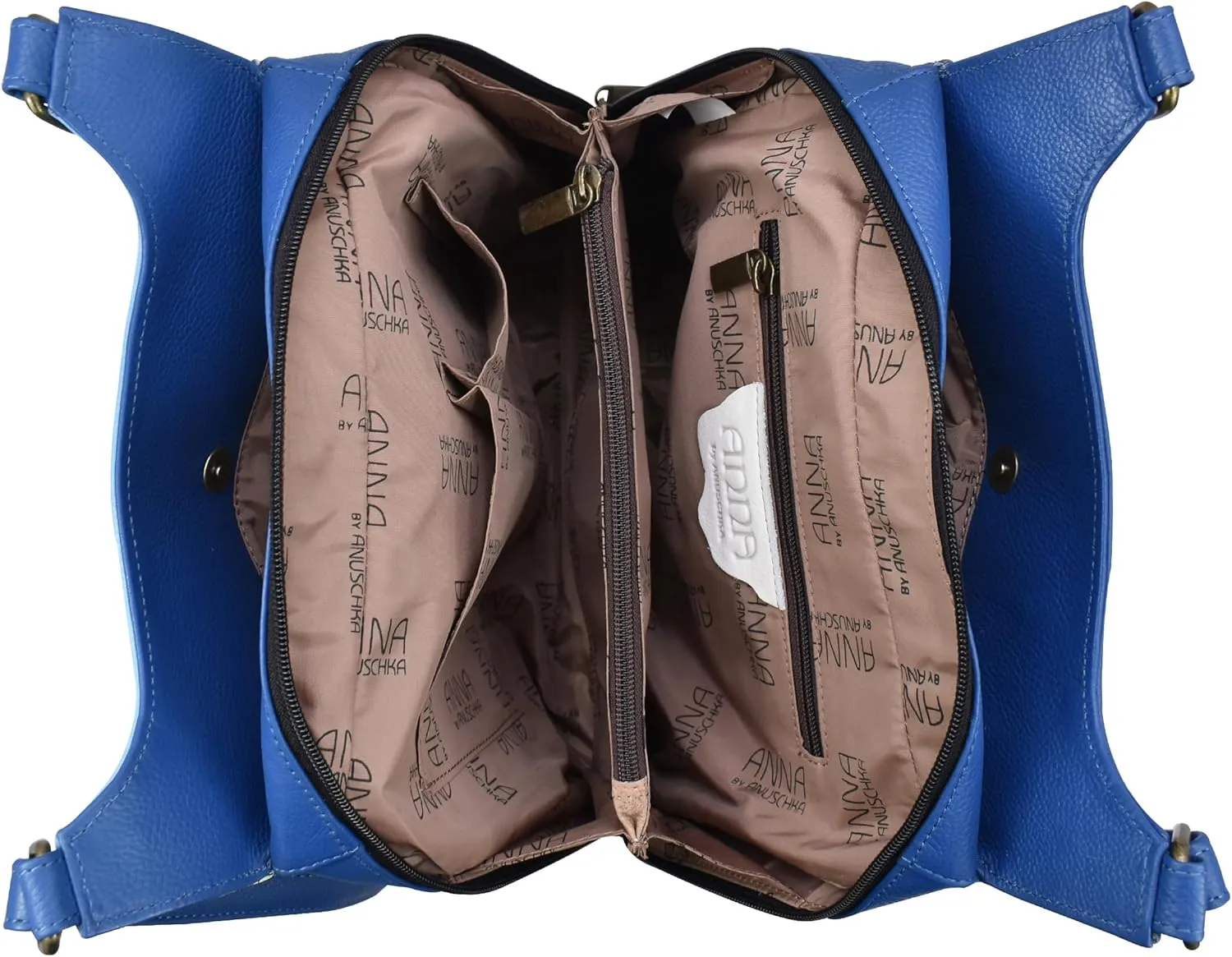 Anna by Anuschka Women Hand Painted Leather Triple Compartment Satchel