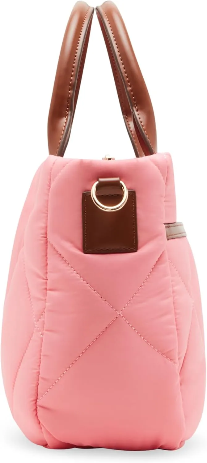 Anne Klein Ew Quilted Nylon Satchel with Pouch and Coin Case
